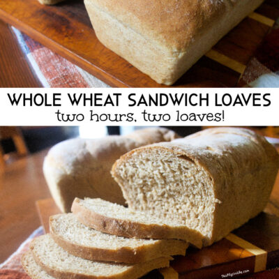 Whole Wheat Sandwich Loaves