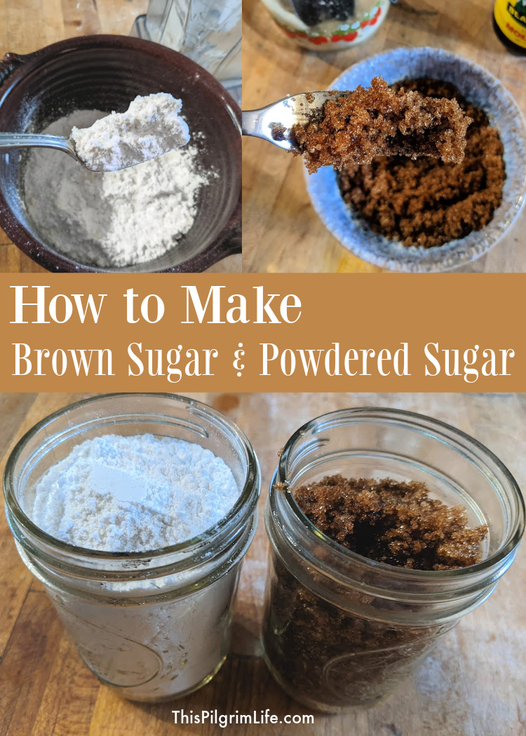 It's so easy to make brown sugar and powdered sugar at home! There's no need to worry if you run out because both sugars take only minutes to make!