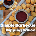 This barbecue dipping sauce is so easy to make with just a handful of common kitchen ingredients! It's perfect to serve with chicken nuggets, pigs in a blanket, meatballs, and more.