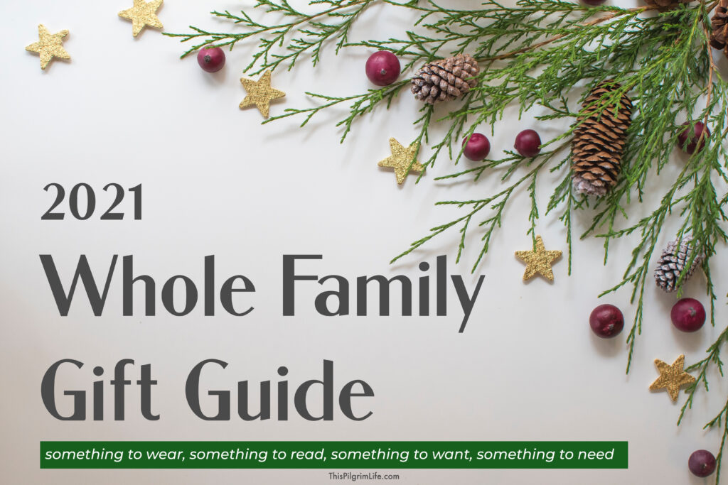 This is an epic family gift guide! Find something to wear, something to read, something to want, and something to need for everyone!
