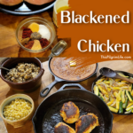 Easy, FLAVORFUL blackened chicken with a spicy, crisp exterior and a juicy interior. This blackened chicken is coated with a homemade spice rub, starts in a hot skillet, and finishes cooking in the oven.