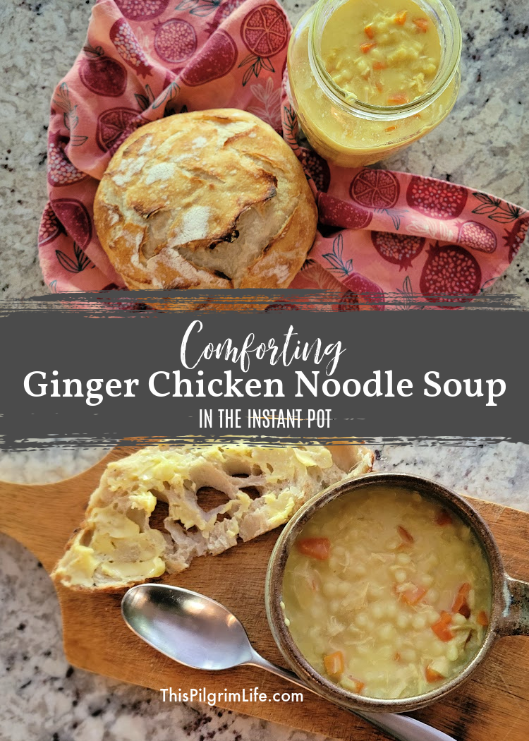 This ginger chicken noodle soup is perfect comfort food, so healthy and cozy on a chilly night, when you are feeling under the weather, or for sharing with others who could use a nutritious and delicious meal.