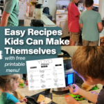 Once a week, we have an afternoon where my kids are in charge of making their own lunches. Here are ten easy recipes kids can make for themselves, first with a little help and supervision, and eventually on their own. 