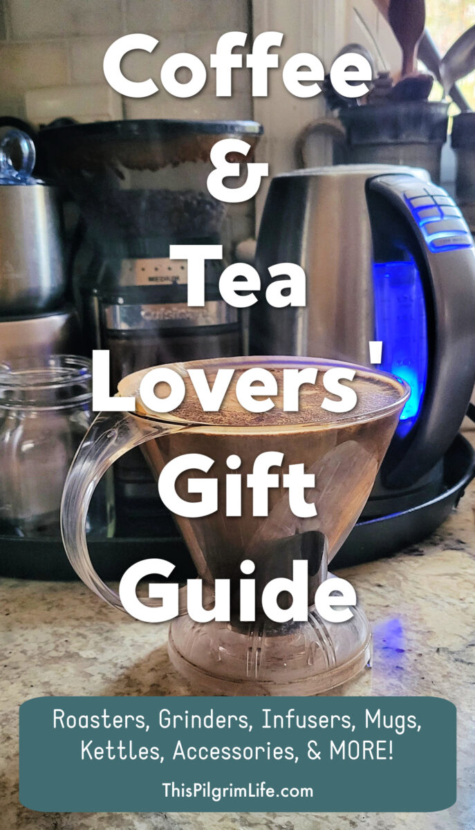 Fifty tested and researched gift ideas for the coffee and tea lovers in your life! Roasters, grinders, frothers, coffee makers, tea infusers, kettles, mugs, and MORE!