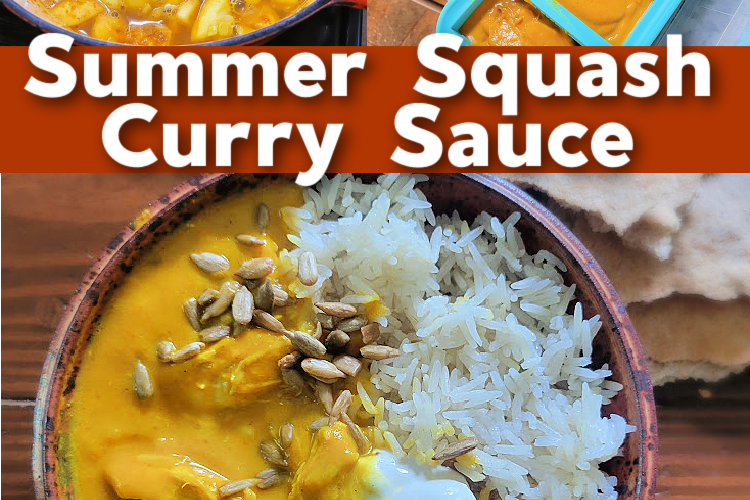 Make a delicious, homemade curry sauce that incorporates yellow summer squash and carrots, and also freezes well for enjoying all year long! 