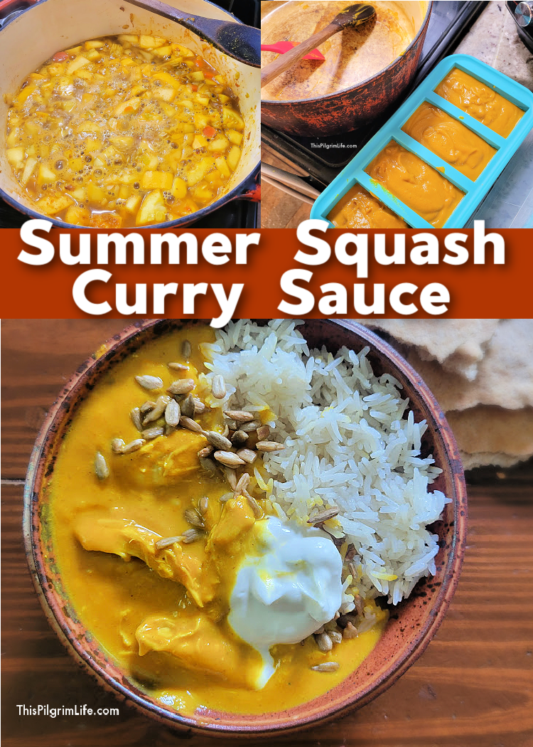 Make a delicious, homemade curry sauce that incorporates yellow summer squash and carrots, and also freezes well for enjoying all year long! 