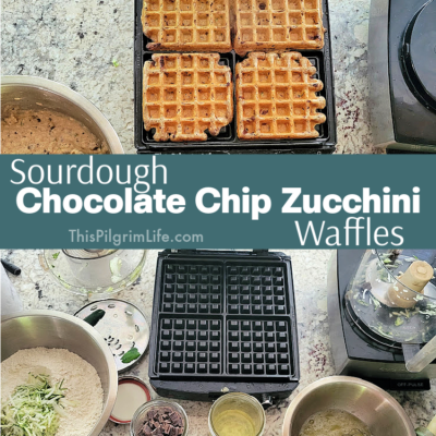 Sourdough Chocolate Chip Zucchini Waffles